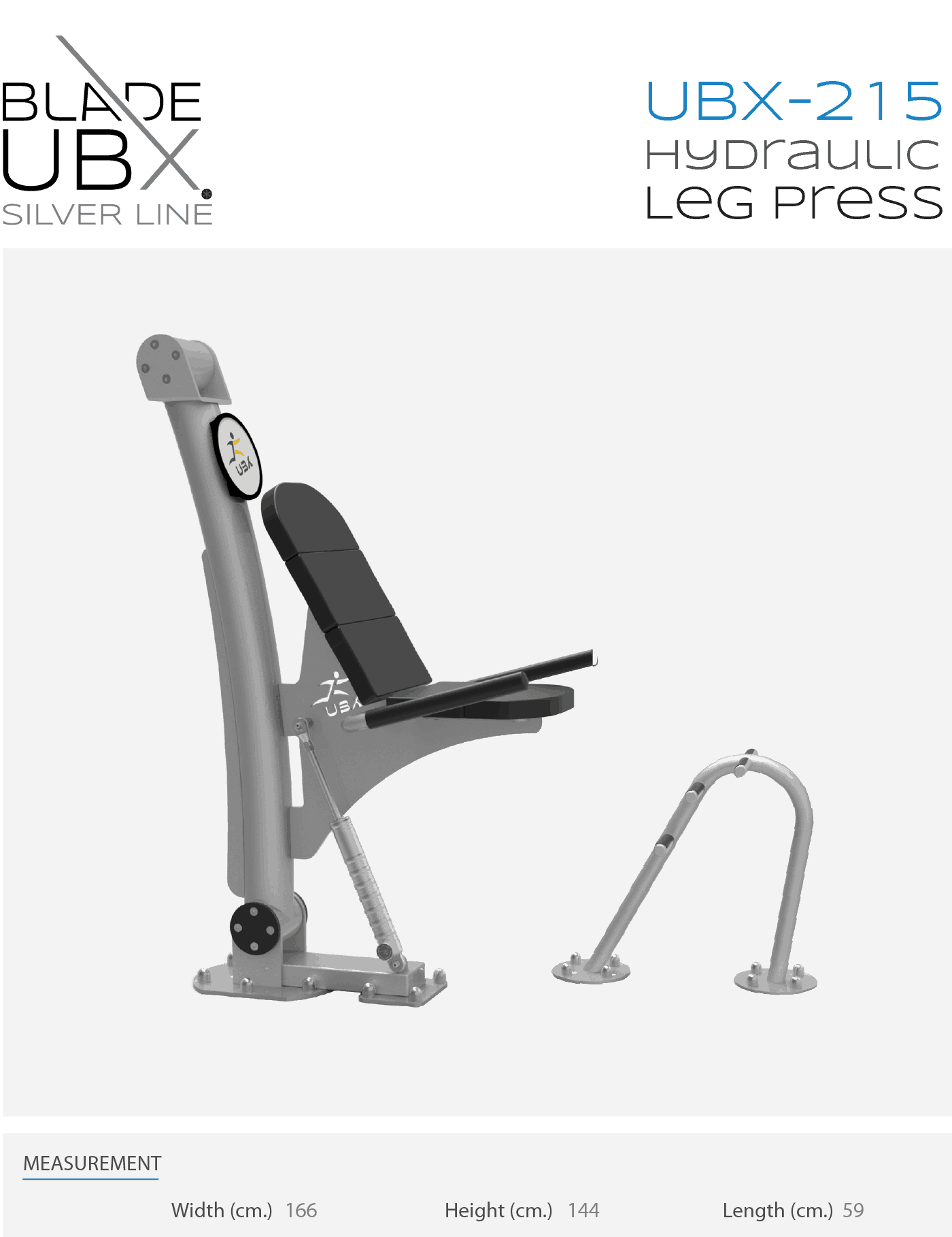 mobile ubx-215 hydraulic leg press -  אורבניקס - מתקן כושר - דחיקת רגליים הידראולי