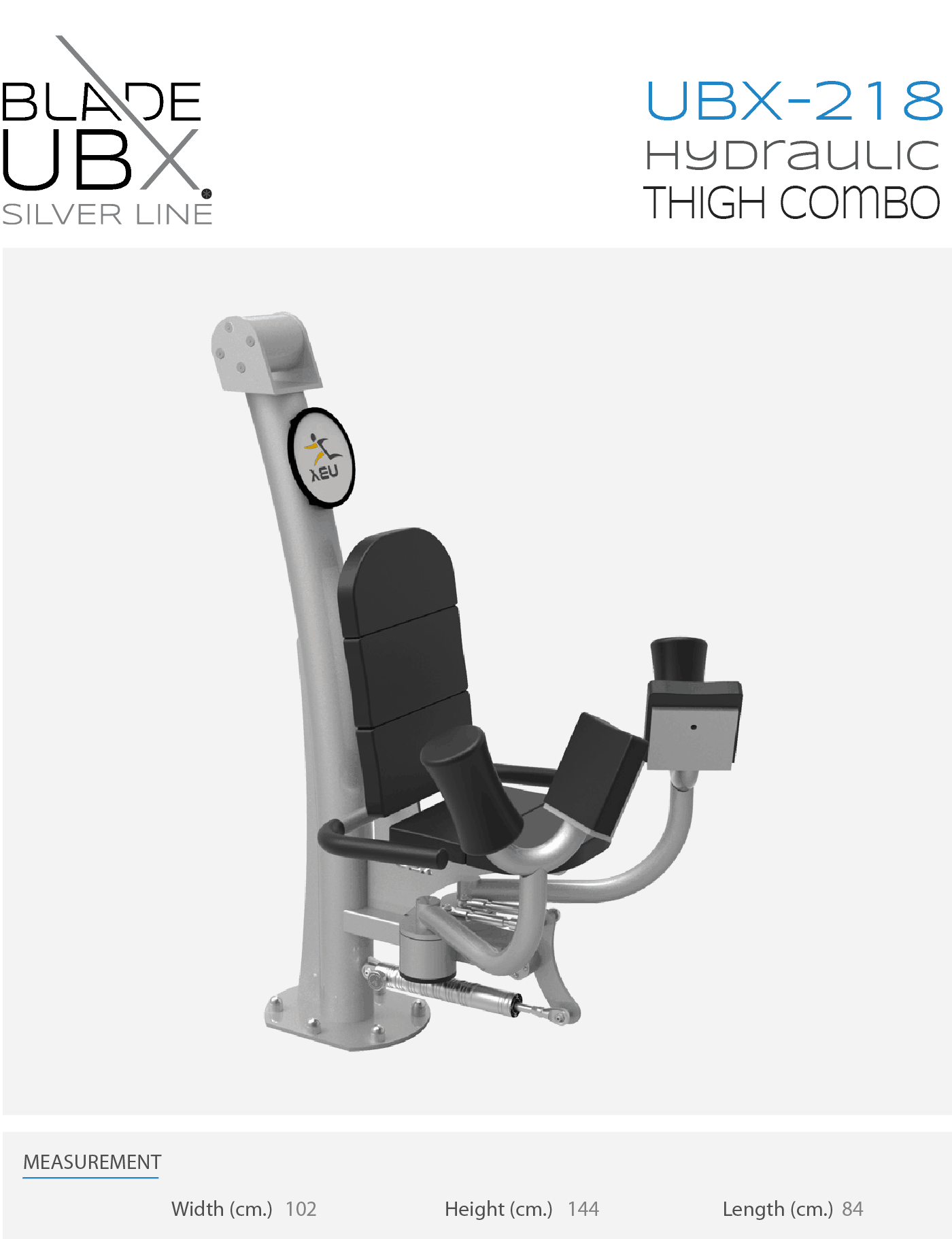 mobile ubx-218 hydraulic thigh combo -  אורבניקס - מתקן כושר - מאמן ירכיים