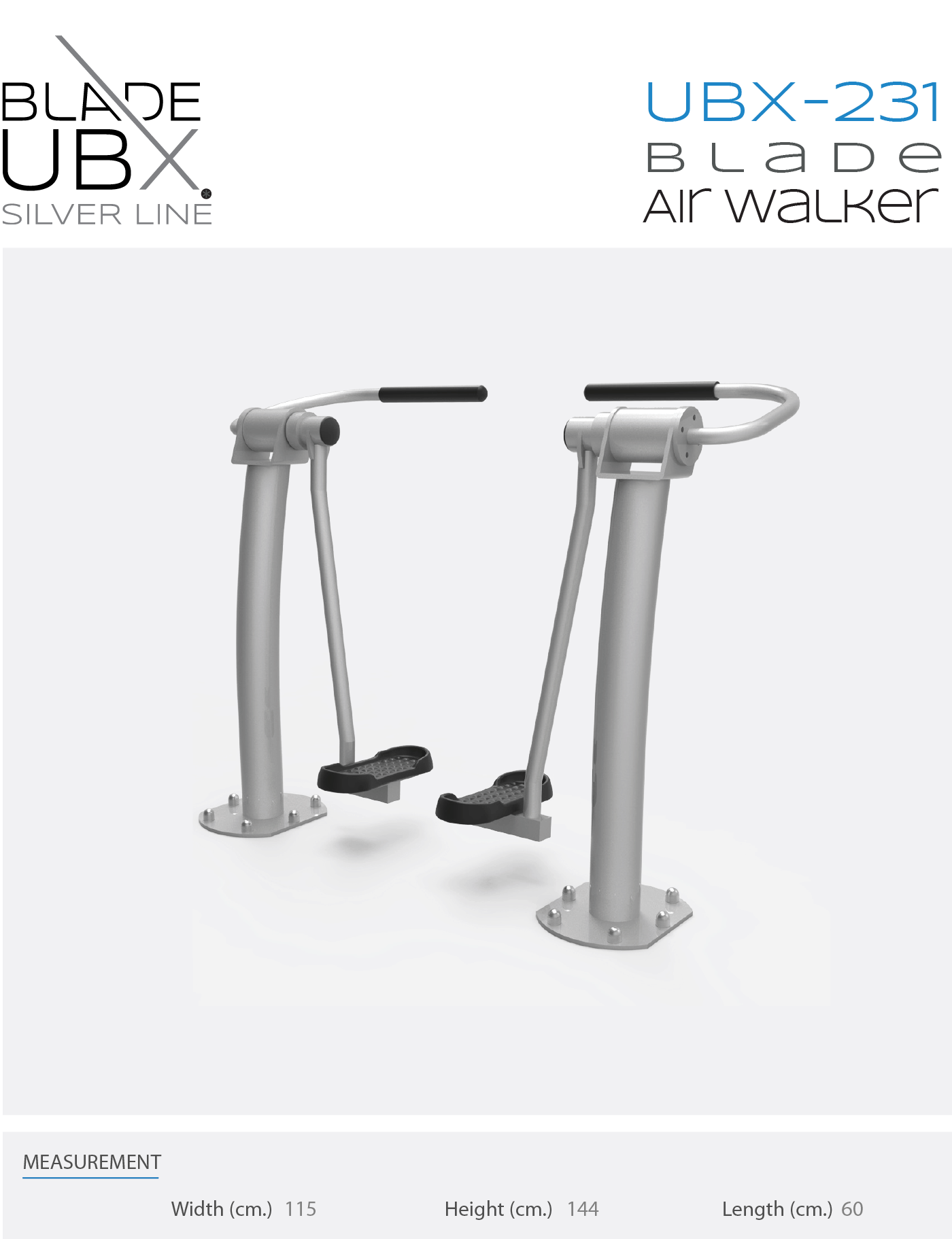 ubx-231 blade air walker - אורבניקס - מתקן כושר - אייר וולקר