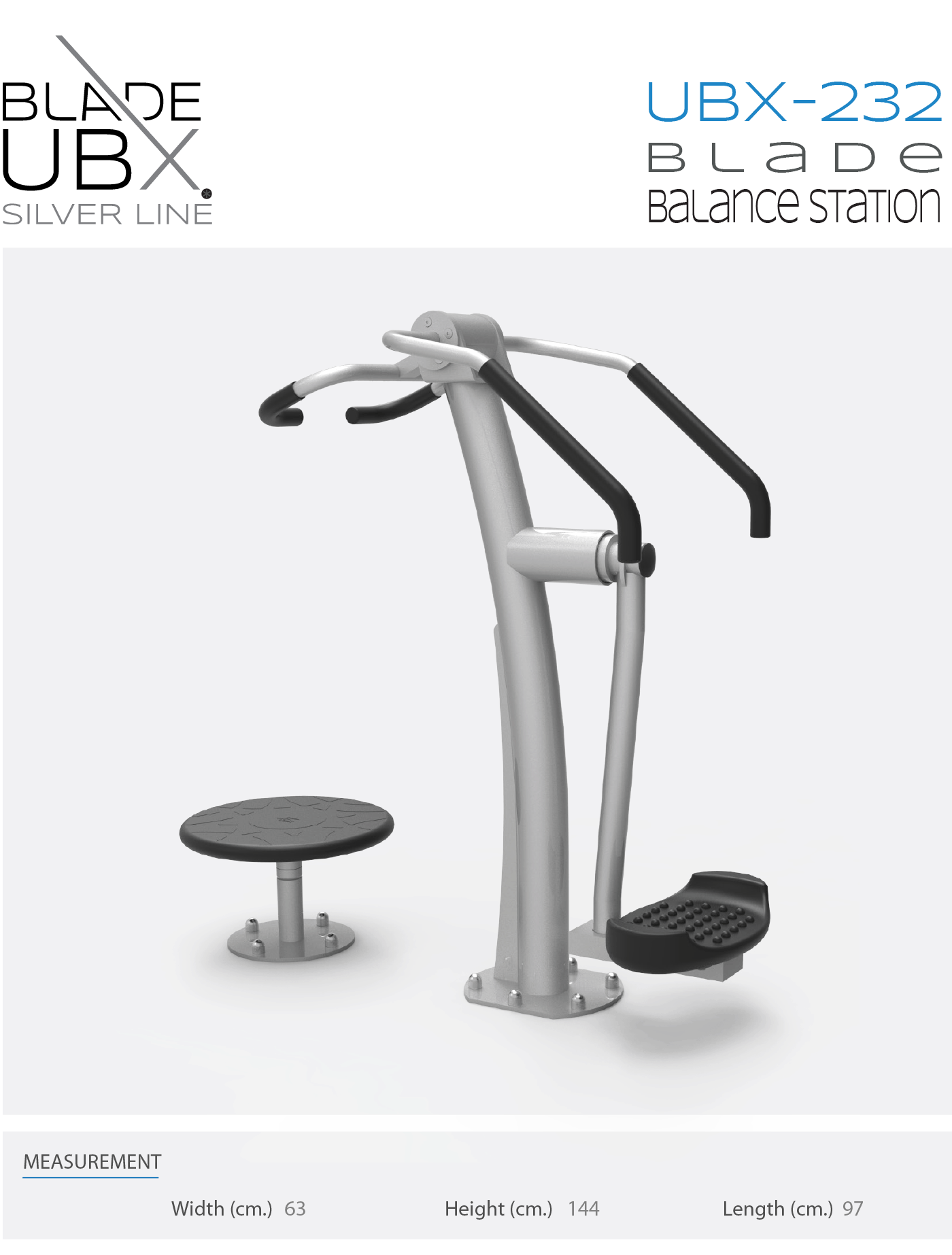ubx-232 blade balance station - אורבניקס - מתקן כושר - תחנת איזון להבים